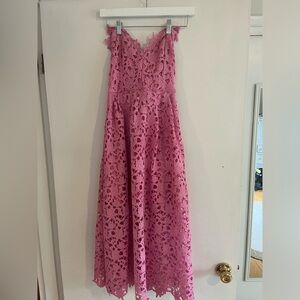 ASTR Midi lace pink dress